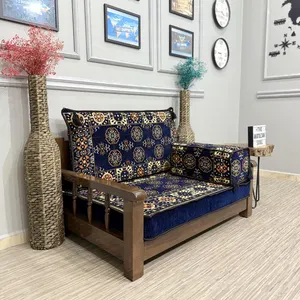 Upholstered Wooden Bench Sofa