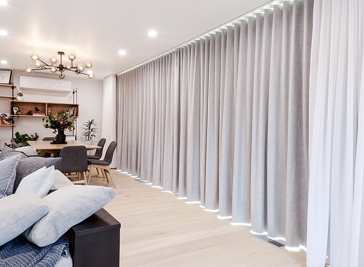 Motorized Smart Bedroom Track Curtains