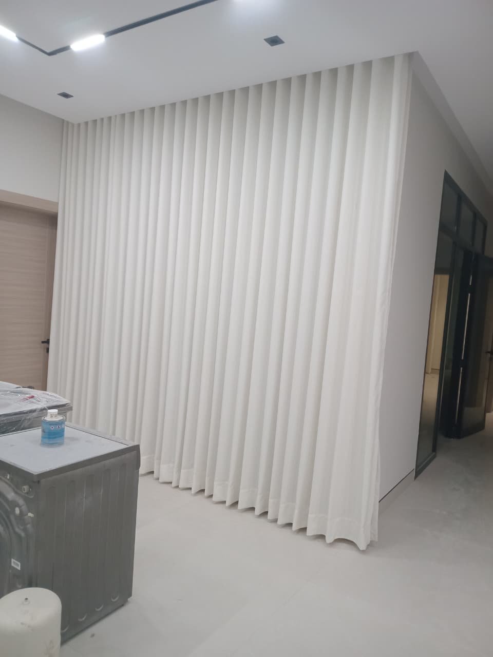 White Ripple Fold Wave Curtains