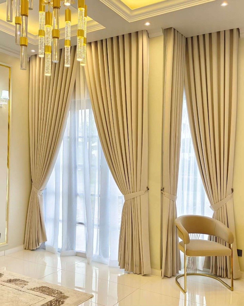 Royal Gold Metallic Curtains